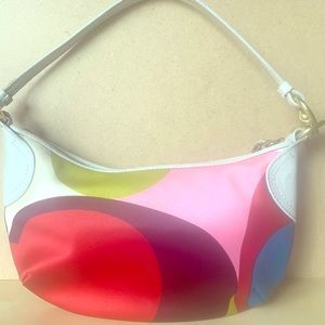 Coach scarf vibrant print hobo